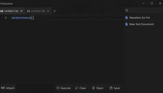 Potassium Executor In-Game Action